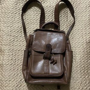 Vintage Wilsons Leather Brown Backpack Purse